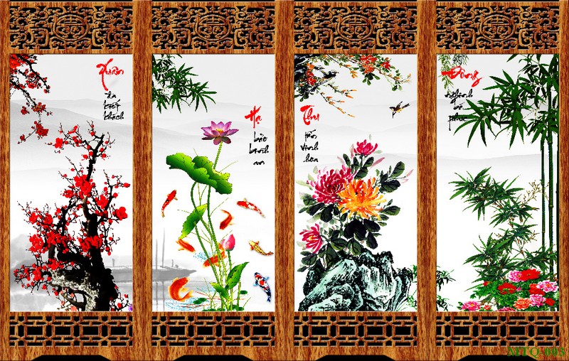 Tranh tứ quý MTQ-003